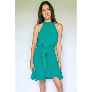 Emerald Toed Halter Neck Dress By Fab'rik Size Large, NWT